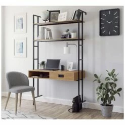 Factor Industrial Style Wall Mounted Home Office Desk