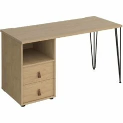 Flores Home Office Desk With Fixed 2 Drawer Pedestal -Office Furniture Sales 2024 108846