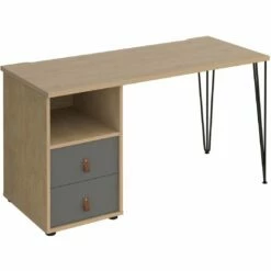 Flores Home Office Desk With Fixed 2 Drawer Pedestal -Office Furniture Sales 2024 108847