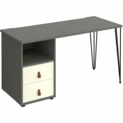 Flores Home Office Desk With Fixed 2 Drawer Pedestal -Office Furniture Sales 2024 108851