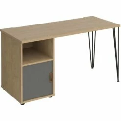 Flores Home Office Desk With Fixed Cupboard Pedestal -Office Furniture Sales 2024 108857