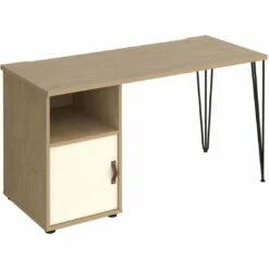 Flores Home Office Desk With Fixed Cupboard Pedestal -Office Furniture Sales 2024 108860