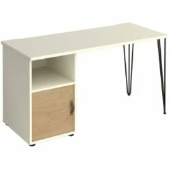 Flores Home Office Desk With Fixed Cupboard Pedestal -Office Furniture Sales 2024 108863