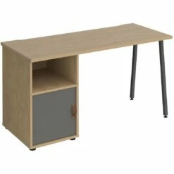 Solis Home Office Desk With Fixed Cupboard Pedestal -Office Furniture Sales 2024 108952