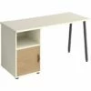 Solis Home Office Desk With Fixed Cupboard Pedestal