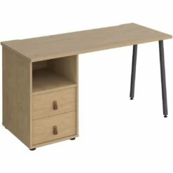 Solis Home Office Desk With Fixed 2 Drawer Pedestal -Office Furniture Sales 2024 108958