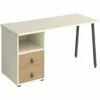 Solis Home Office Desk With Fixed 2 Drawer Pedestal