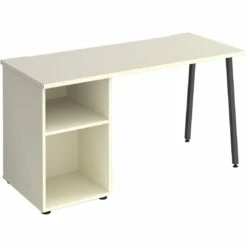 Solis Home Office Desk With Fixed Open Pedestal