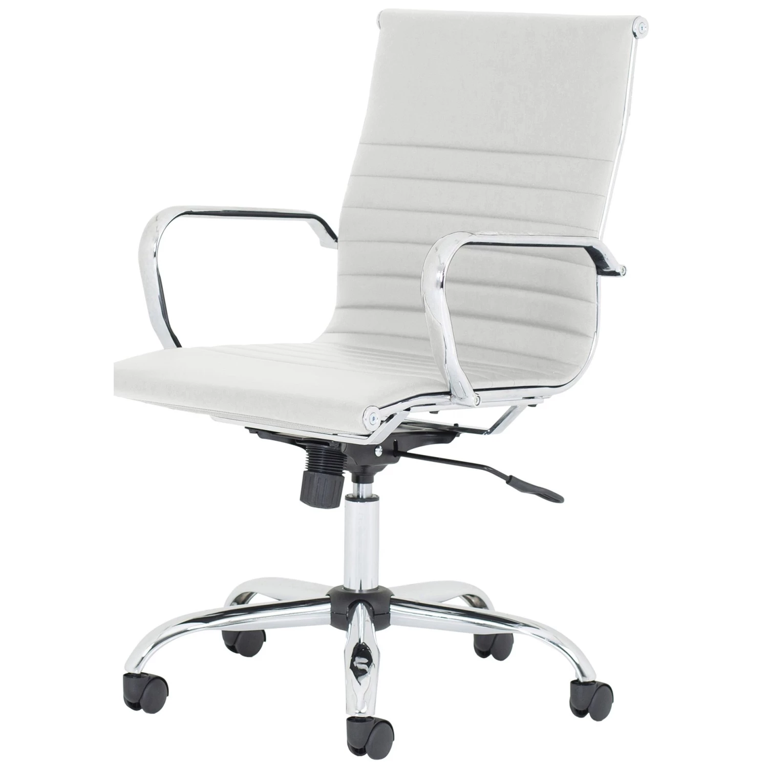 Chase White Bonded Leather Office Chair 7 Chase White Bonded Leather Office Chair - Image 7