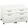 NEXT DAY Vogue White Mobile Pedestals