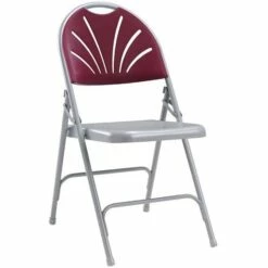 Fan Back Steel Folding Chair (Pack Of 4)