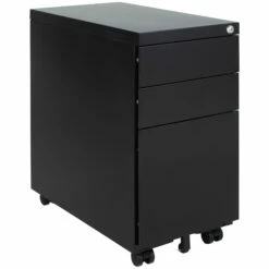 Karbon Steel Slimline Mobile Pedestals