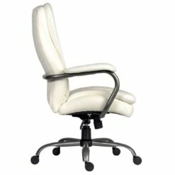 Goliath Bariatric 24 Hour 27 Stone White Leather Faced Manager Chair -Office Furniture Sales 2024 115308