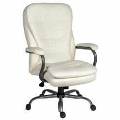 Goliath Bariatric 24 Hour 27 Stone White Leather Faced Manager Chair